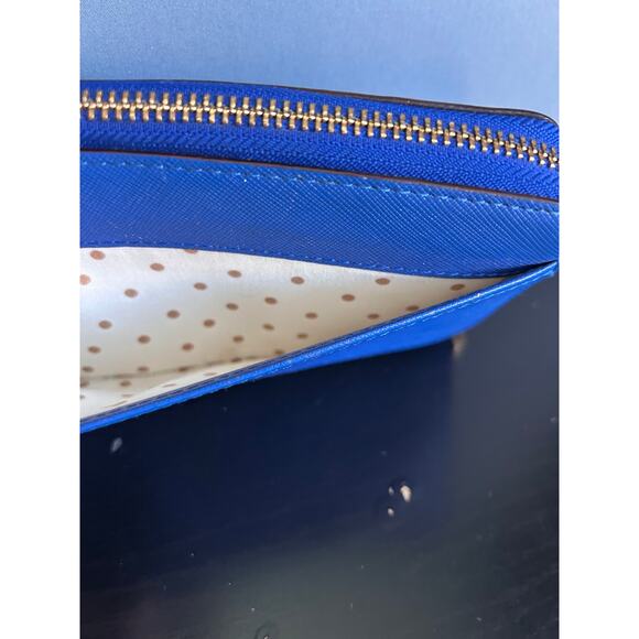 Kate Spade Cameron Street Lacey Wallet Royal Blue Leather - Picture 10 of 12
